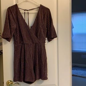 purple sparkly romper